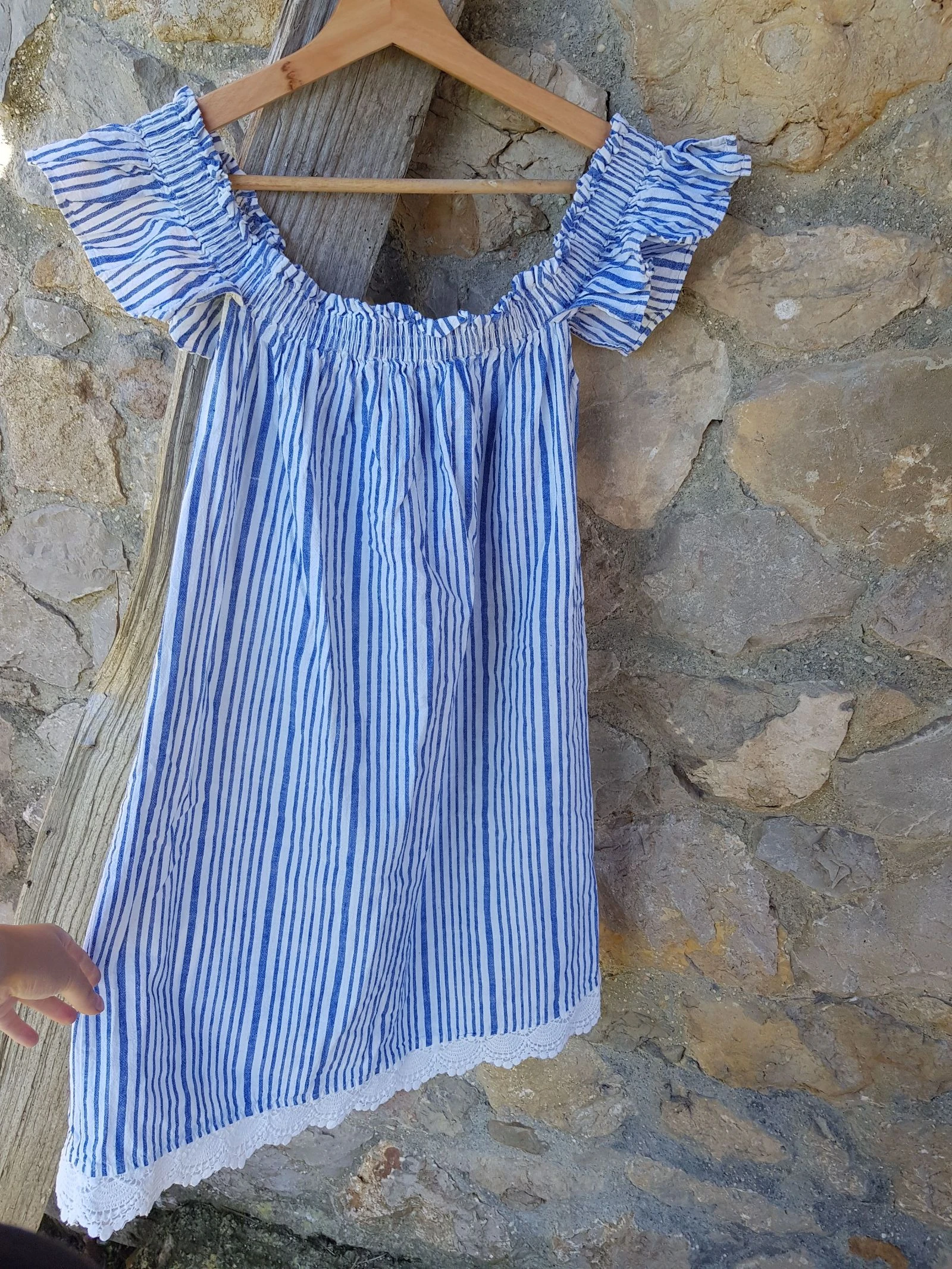 Vestido corto de verano a rayas 40
